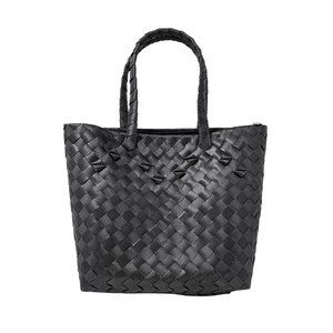 Misenka Handicrafts Philippine Bayong Midnight Black Handy with Zipper Bag